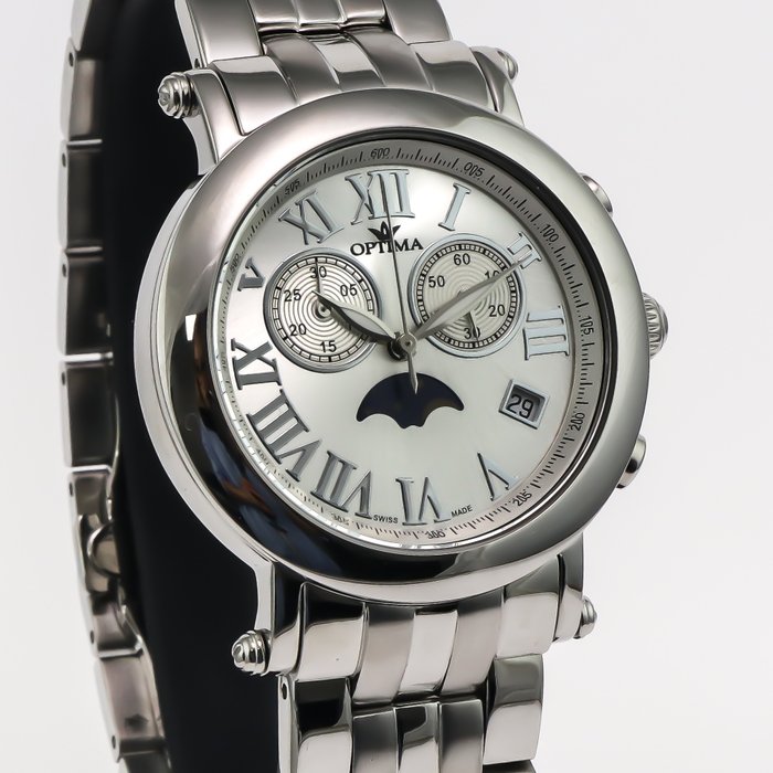 Optima - Moonphase Chronograph - OSC356-SS-1 - Ingen mindstepris - Unisex - 2000-2010