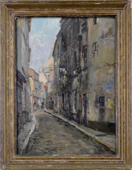 Pierre Jacques Pelletier (1869-1931) - Une rue à Montmartre