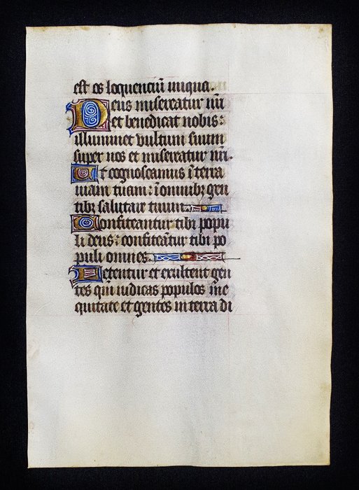 (French Atelier) - Manuscript; Medieval Latin Manuscript, Leaf on Vellum - XV century - 1400