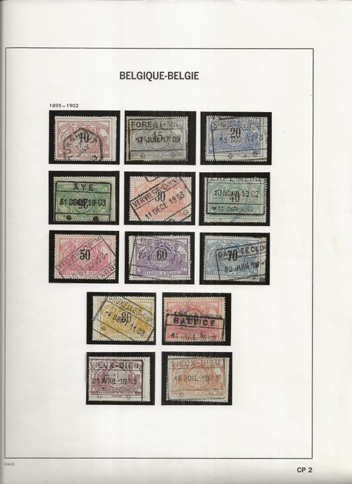 Belgien 1879/1977 - Samling af Rail, Dagblad og Dienst på albumsider - OBP/COB tussen TR1 en TR432, JO1 en JO40, S1 en S81