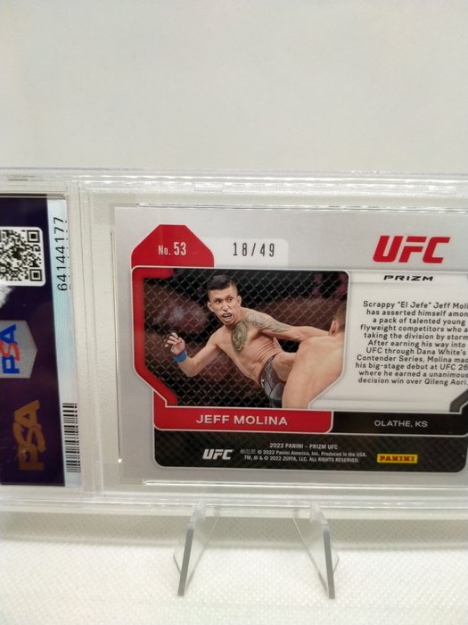 2023 Panini Prizm UFC Alex Caceres Jeff Molina Rookie Alexander Volkov PSA 9 - 3 Graded card