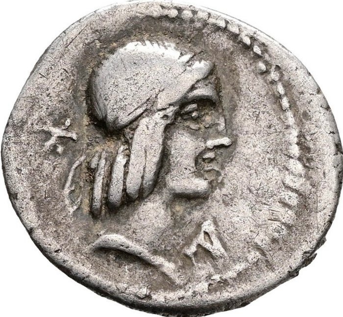 Romerska republiken. L. Calpurnius Piso L.f. L.n. Frugi, 90 f.Kr.. Denarius  (Ingen mindstepris)