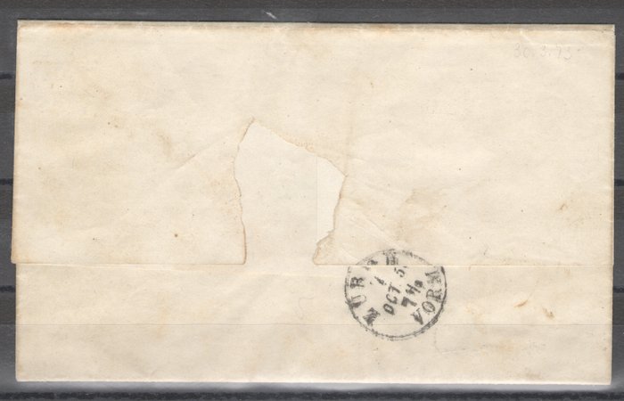 Schweiz 1854/1863 - Strubel Brief mit Zst. Nr. 22D i Paar und Bogenrand - Zumstein