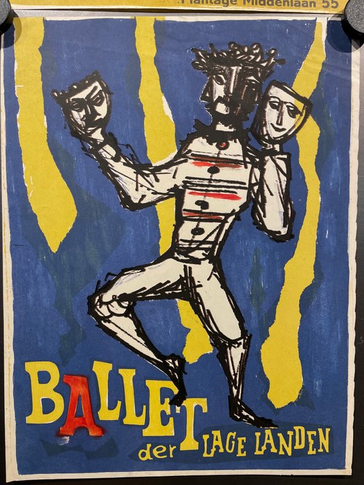 Dick Elffers - 4 original ballet exhibition posters ca 1950 - 1940‹erne