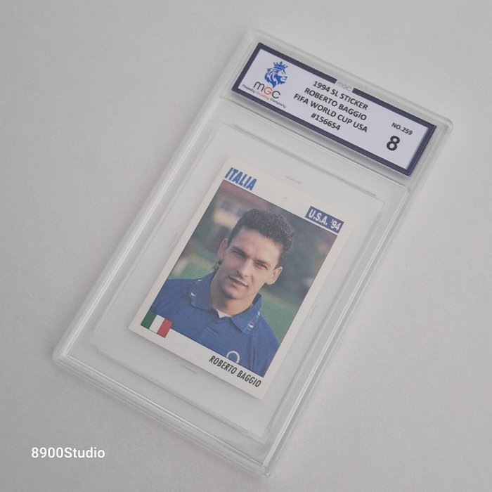 1994 - Service Line - USA 94 World Cup - Roberto Baggio - #259 - 1 Graded sticker - MGC 8