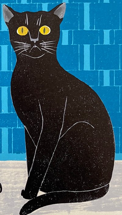 Brothers 5 - Black Cats - Nishida Tadashige 西田忠重 (b 1942) - Japan