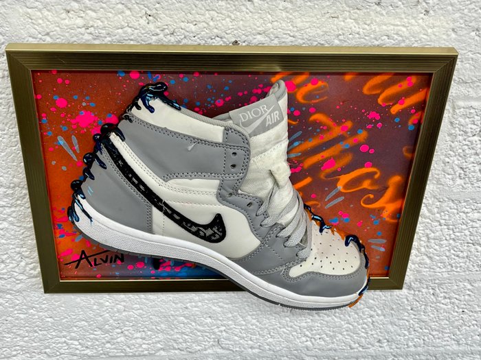 Alvin Silvrants (1979) - DIOR Nike Air Jordan I 3D sneaker art in frame