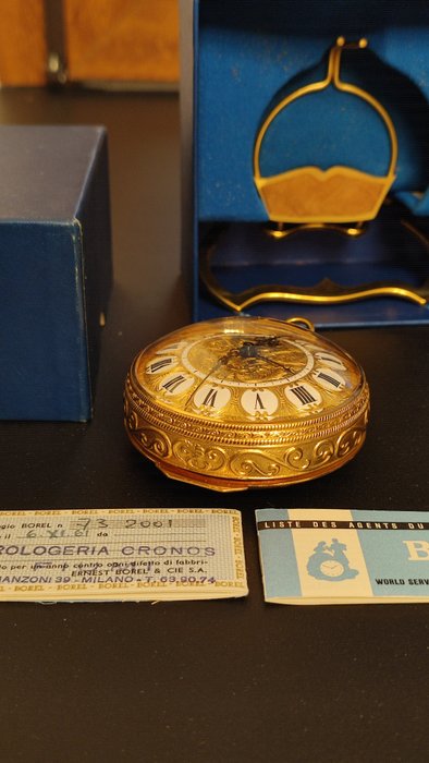 Ernest Borel - Orologio da Taschino - Goliath XXL 221 grammi Svegliarino NUOVO NOS in Scatola Originale con - Lommeur - 1960-1969