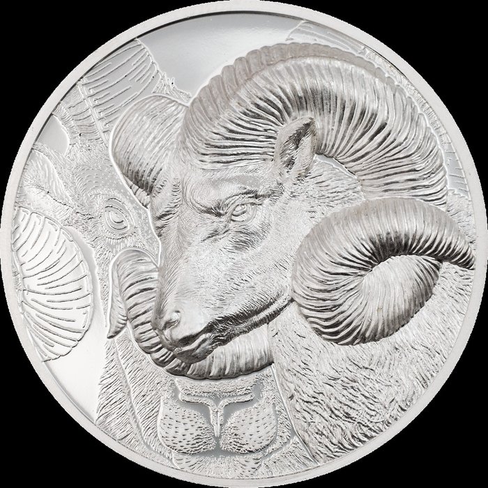 Mongoliet. 500 Togrog 2022 Magnificent Argali, 1 Oz (.999) Proof