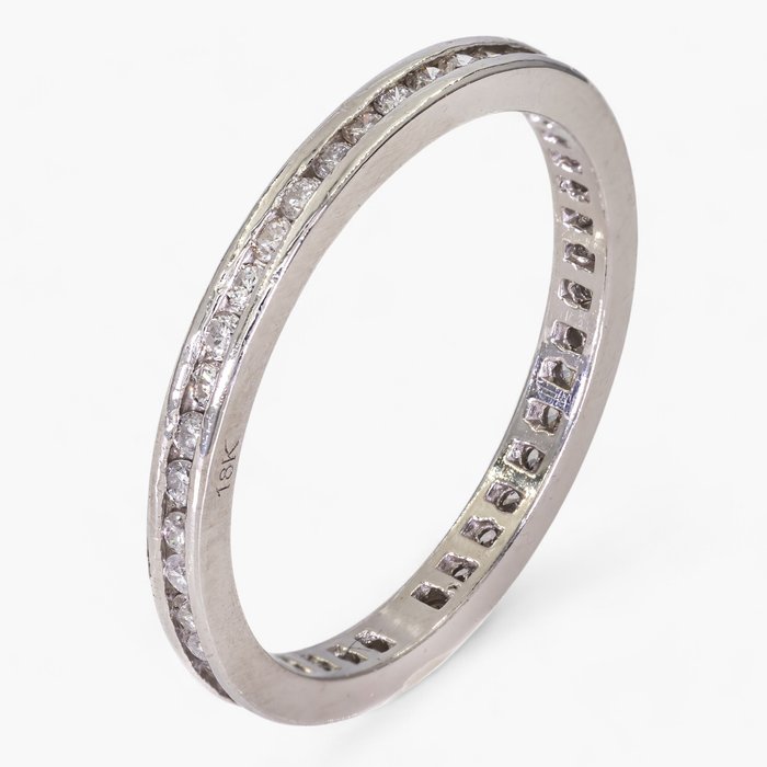 Ingen mindstepris - Ring - 18 kraat Hvidguld, IGI Antwerpen certificeret - 0,45 ct diamanter - evighed -  0.45ct. tw. Diamant (Natur)