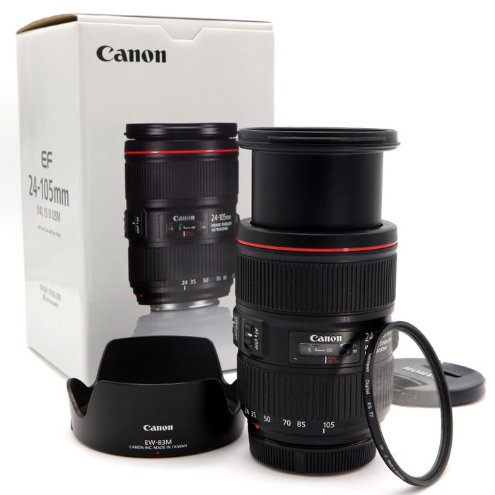 Canon EF 24-105mm f/4L IS II USM zoomlens met EW-83M zonnekap #PRO ZOOMLENS Zoomobjektiv