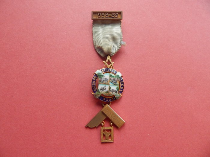 Storbritannien - Badge - masonic past master jewel Norhern Nigeria Lodge - 20. - først i (2. verdenskrig)