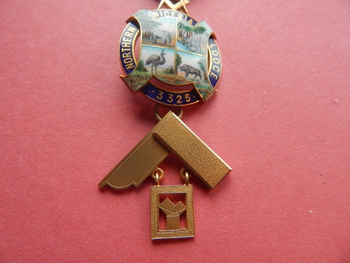 Storbritannien - Badge - masonic past master jewel Norhern Nigeria Lodge - 20. - først i (2. verdenskrig)