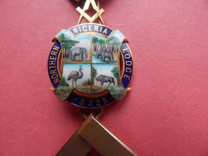 Storbritannien - Badge - masonic past master jewel Norhern Nigeria Lodge - 20. - først i (2. verdenskrig)