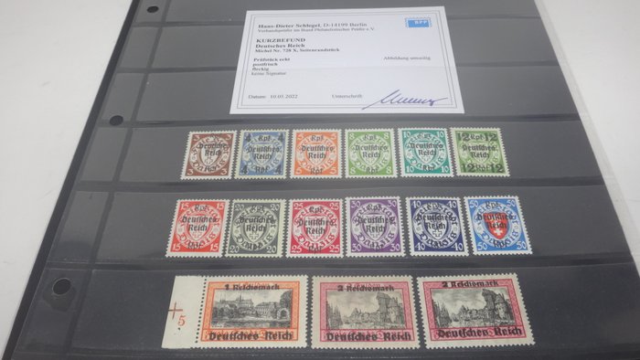 Tyske Kejserrige 1939 - Frimærker fra Danzig møntfri MNH delvist. tjekkede Schlegel - 716-729x/y **