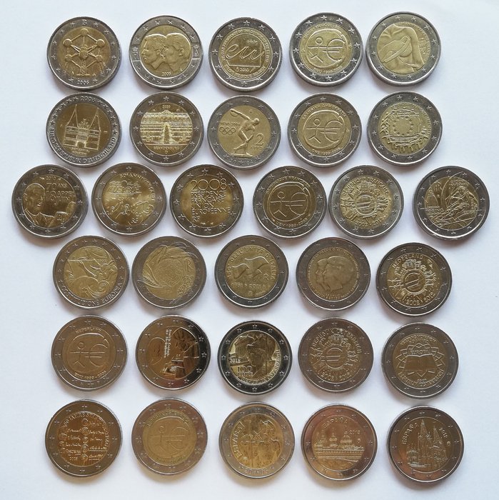 Europa. 2 Euro 2004/2020 (31 coins)  (Ingen mindstepris)