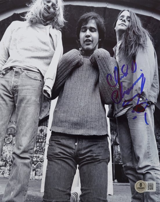 Nirvana, Chad Channing - Autograf, foto med Beckett COA