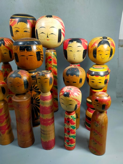 Træ - Sosaku Kokeshi dukke (15) - Shōwa-periode (1926-1989)  (Ingen mindstepris)