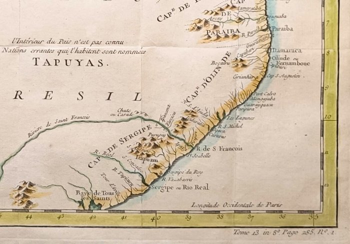 Brasilien - Sydamerika/Brasilien; N Bellin - Carte du Bresil - 1751-1760