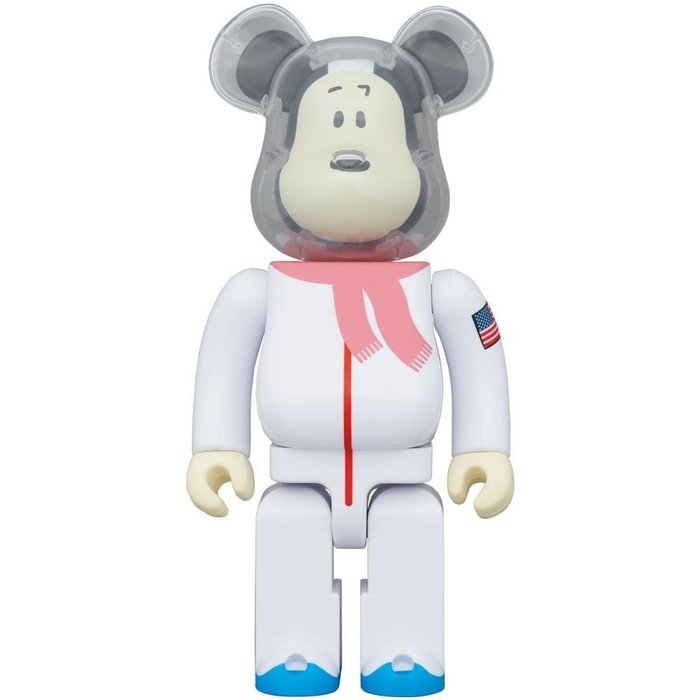 Medicom Toy Be@rbrick - 400% Bearbrick Set- Astronaut Snoopy (BWWT 3)