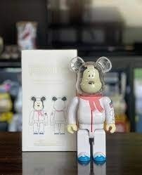 Medicom Toy Be@rbrick - 400% Bearbrick Set- Astronaut Snoopy (BWWT 3)