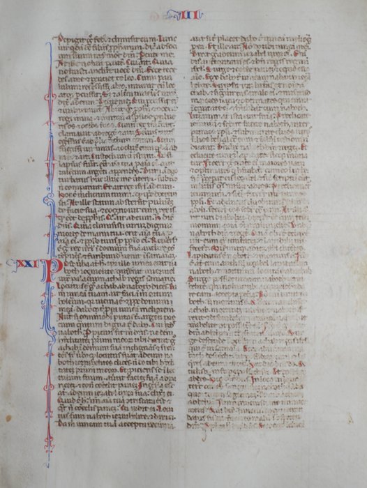 Anoniem - Original Manuscript from a Latin Bible - [France - ca 13th century] - 1250