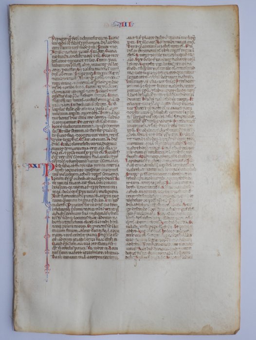 Anoniem - Original Manuscript from a Latin Bible - [France - ca 13th century] - 1250