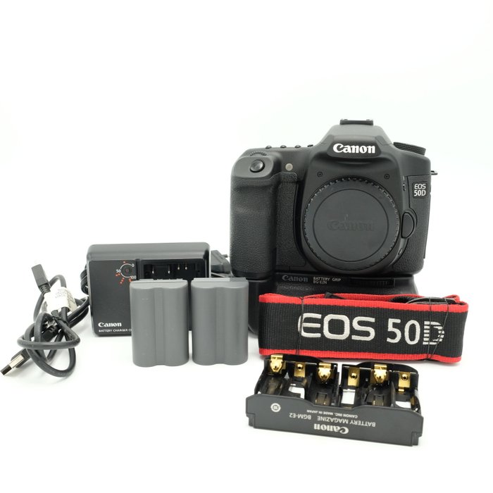 Canon EOS 50D Body + BG-E2N Grip + 2 Canon BP-511A Accu's (7947) Digitalt refleks kamera (DSLR)