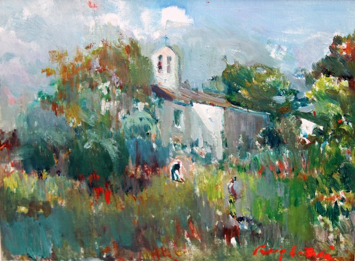 Pau Roig Estradé (1914 - 1994) - Paisaje con ermita