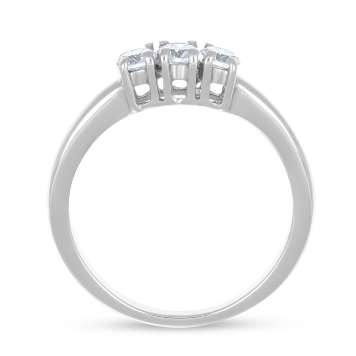 Ring - 18 kraat Hvidguld -  0.24ct. tw. Diamant (Natur)