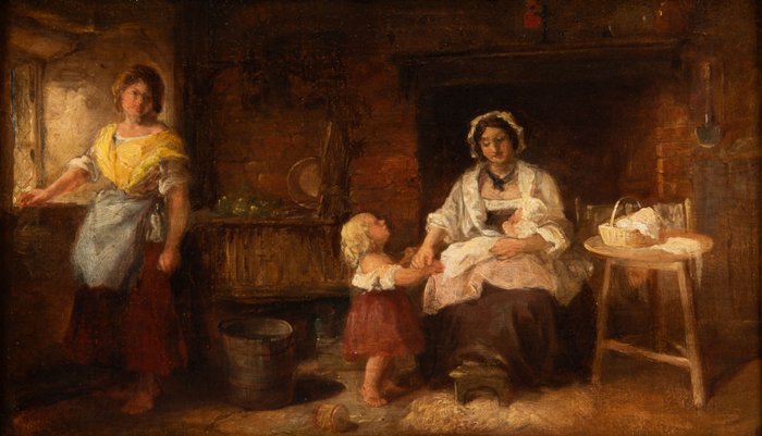 David Artz (1837-1890) - Mother with her children