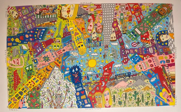 James Rizzi (1950-2011) - Uptown, Downtown, Eastside, Westside