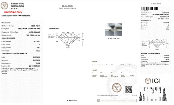 Ingen mindstepris - Øreringe - 18 kraat Hvidguld -  3.20ct. tw. Diamant (Laboratoriedyrket) - *OG VS1 IDEAL*