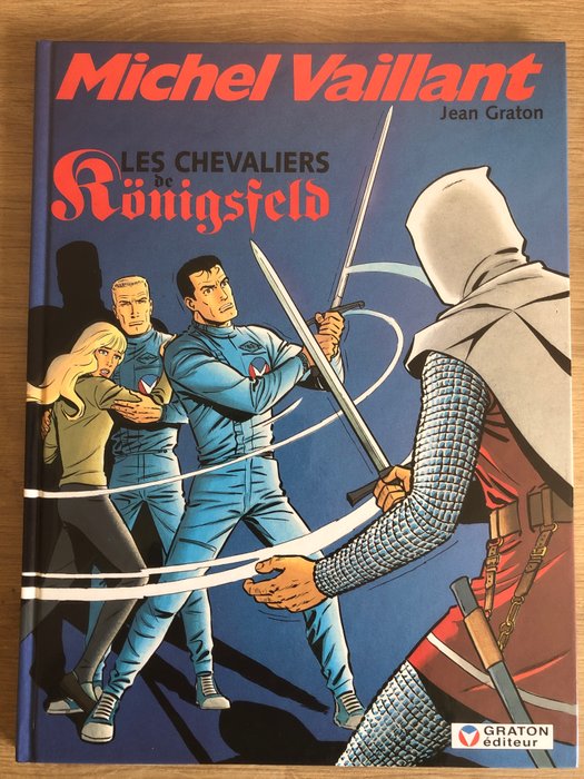 Michel Vaillant T12 - Les Chevaliers de Königsfeld - Couverture bleue - C - 1 Album - Genoptryk - 1998