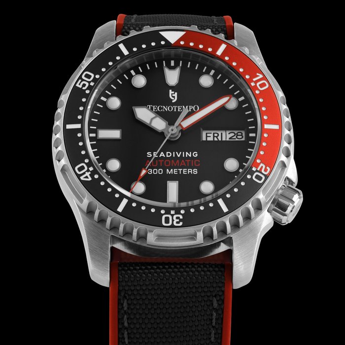 Tecnotempo - "Seadiving" 300M  - Automatic - Limited Edition - - TT.300SD.NBR (fabric rubber/strap) - Mænd - 2011-nu