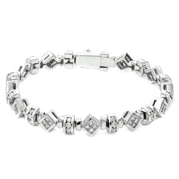 Ingen mindstepris - Armbånd - 18 kraat Hvidguld -  374ct tw Diamant (Natur)