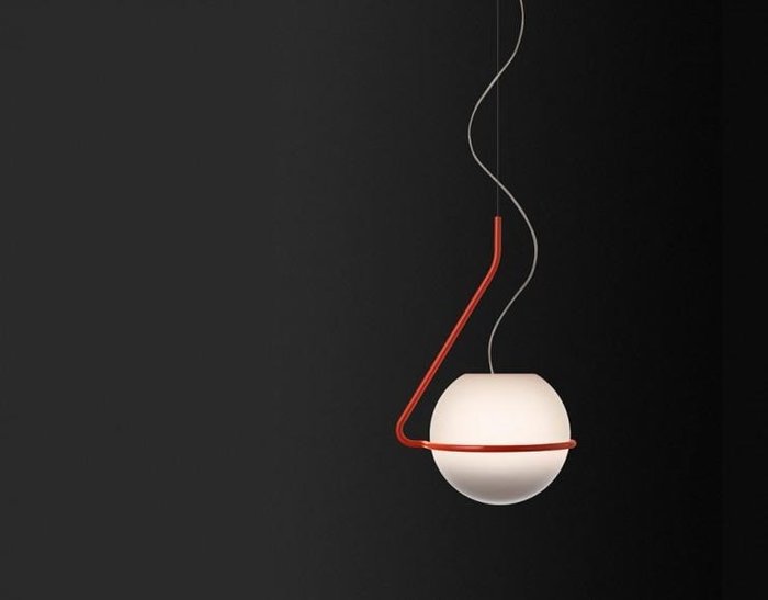 Foscarini - Lampe - RUND - GLAS OG METAL