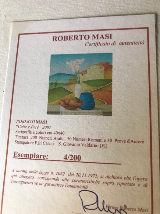 Masi Roberto 1940-2011 - Calle e pere