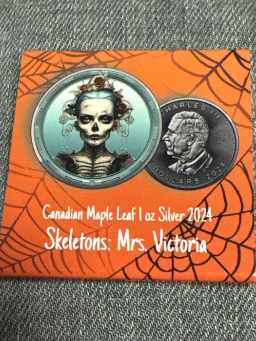 Canada. 5 Dollars 2024 Maple Leaf - keletons - Mrs. Victoria, 1 Oz (.999)  (Ingen mindstepris)