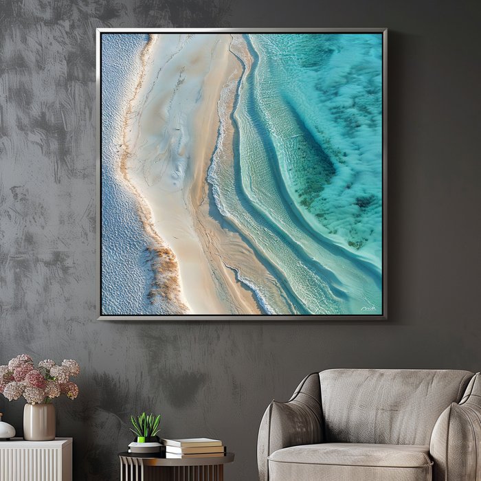 NicDA - CRYSTALLINE BAY . Aluminium Print. Unique XL