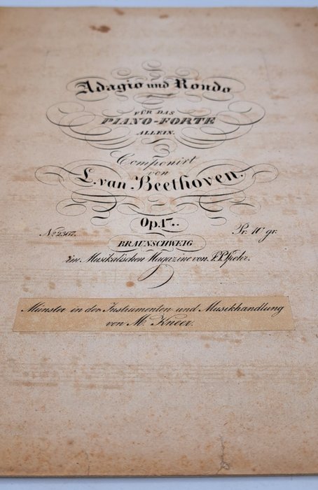 Ludwig van Beethoven - Adagio und Rondo für das Piano-Forte allein op. 17 - 1837