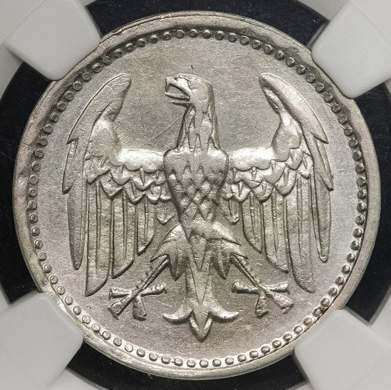 Tyskland, Weimarrepublikken 3 Mark 1924 - NGC AU Details