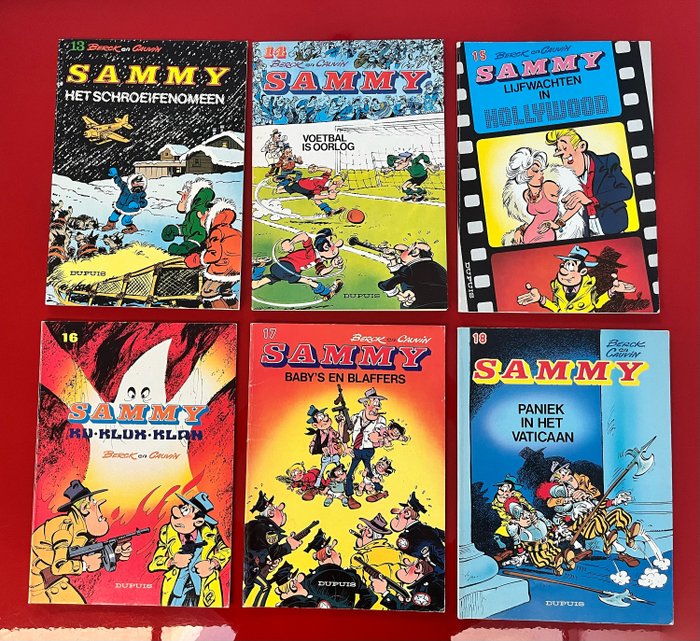 Sammy 1-22, 28, 32, Nieuwe avonturen nr. 4, Okay reeks nr. 1. - 26 Album - Første udgave - 1972