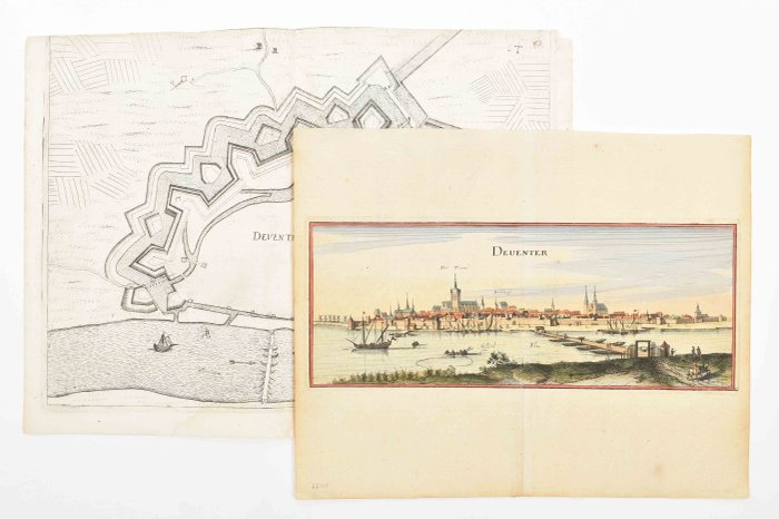 Holland - Deventer; C. Merian - View of Deventer - 1651-1660