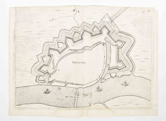 Holland - Deventer; C. Merian - View of Deventer - 1651-1660