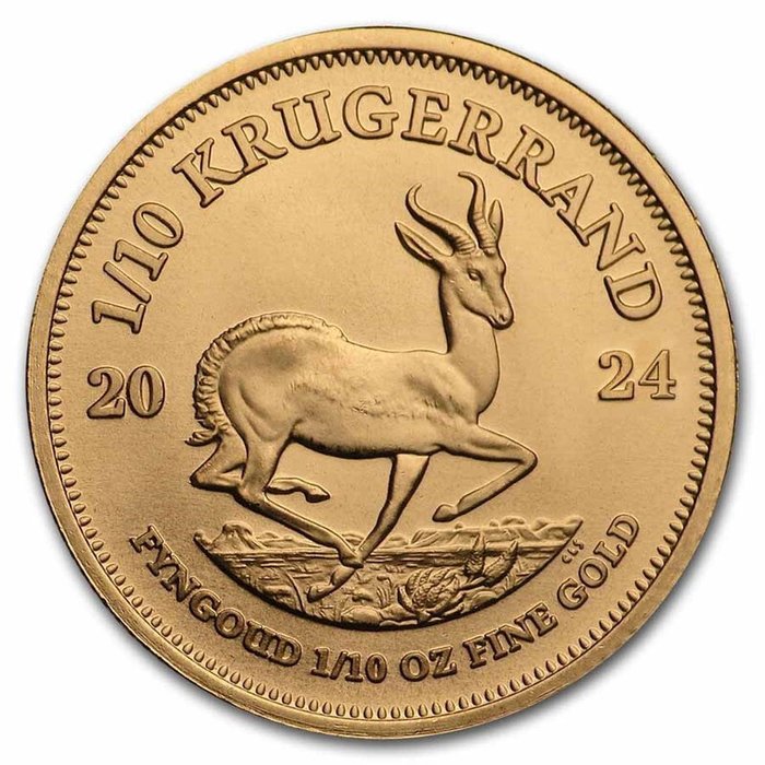 1/10 Ounce - Guld 999 - Krugerrand 2024 - fine gold - Præget bar