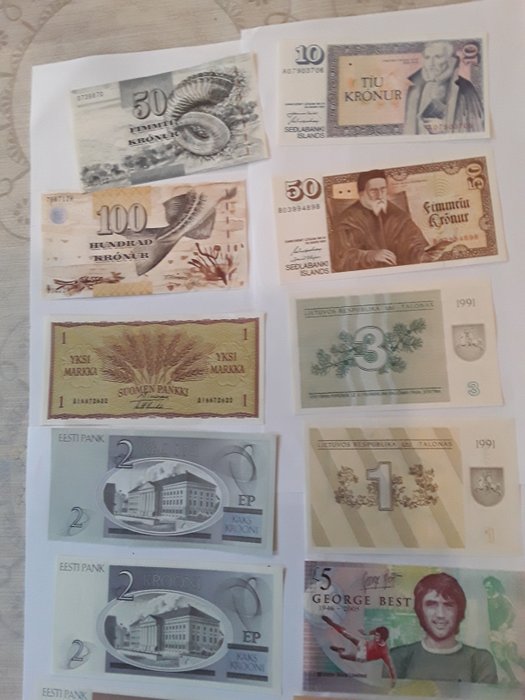 Verden. - 22 banknotes - various dates  (Ingen mindstepris)