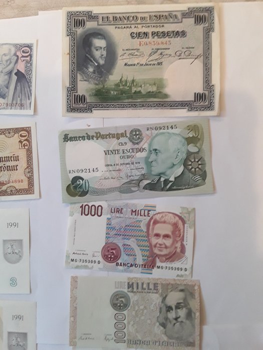 Verden. - 22 banknotes - various dates  (Ingen mindstepris)