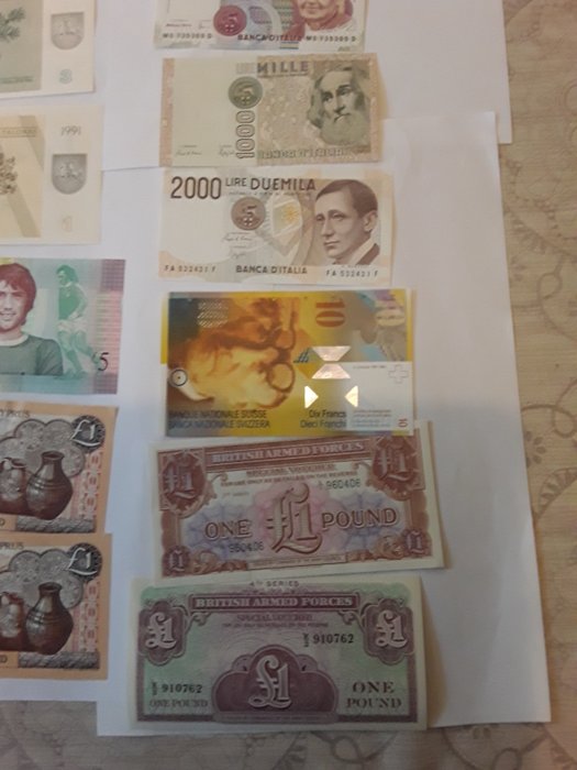 Verden. - 22 banknotes - various dates  (Ingen mindstepris)