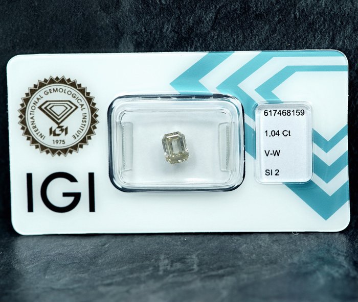 1 pcs Diamant  (Natur)  - 1.04 ct - SI2 - International Gemological Institute (IGI)